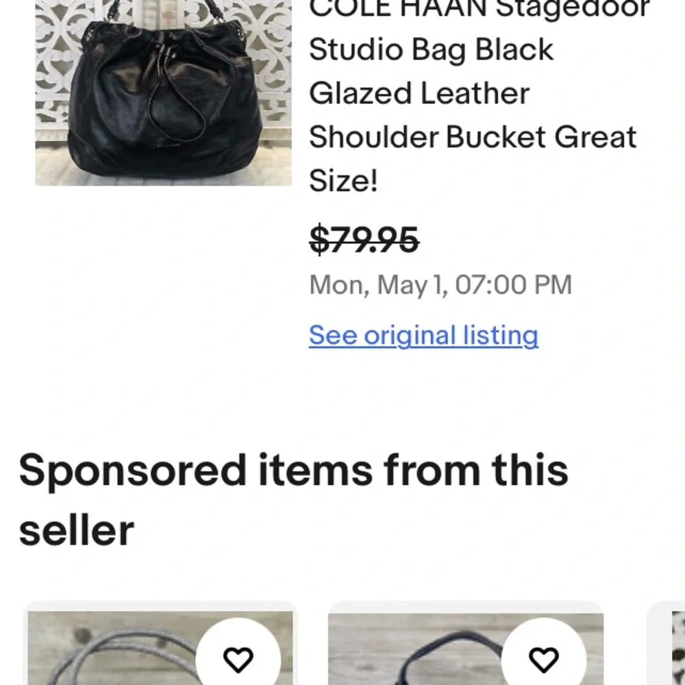 Cole Haan Stage Door black leather small studio satchel